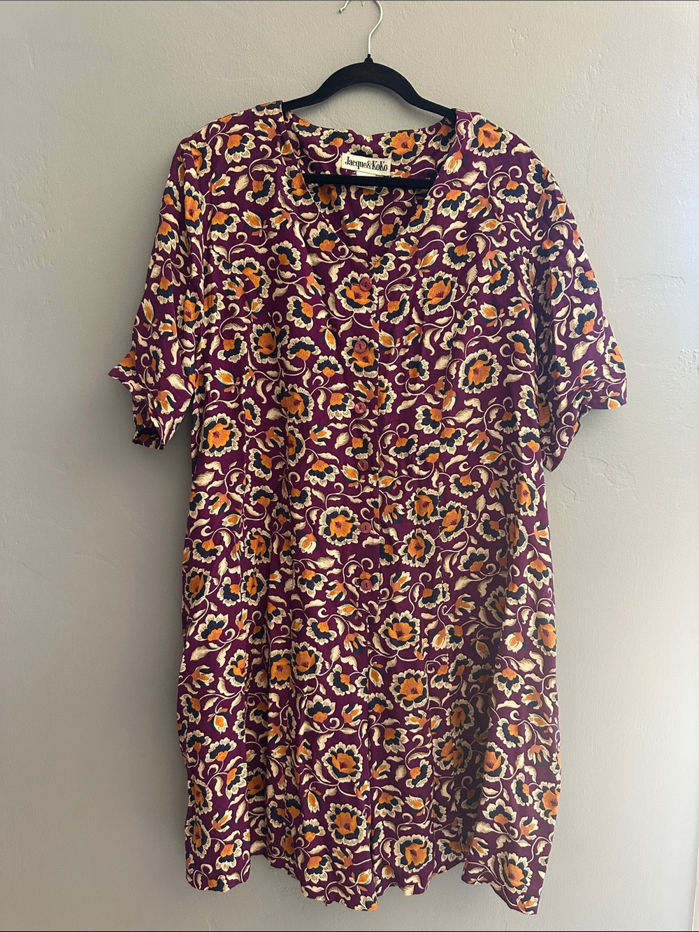 Mauve Floral Short-Sleeve Romper